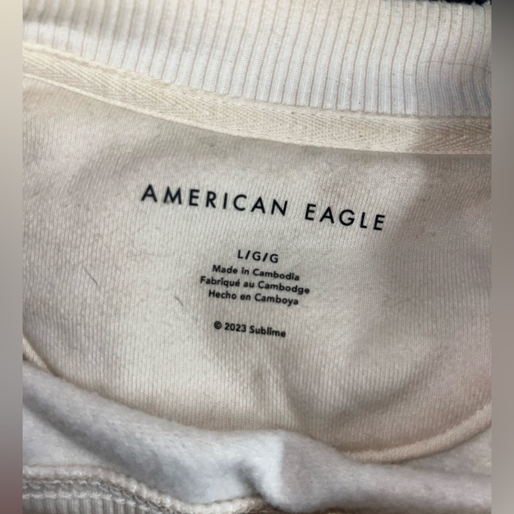 American Eagle Outfitters Cream Sweatshirt - Picture 3 of 3